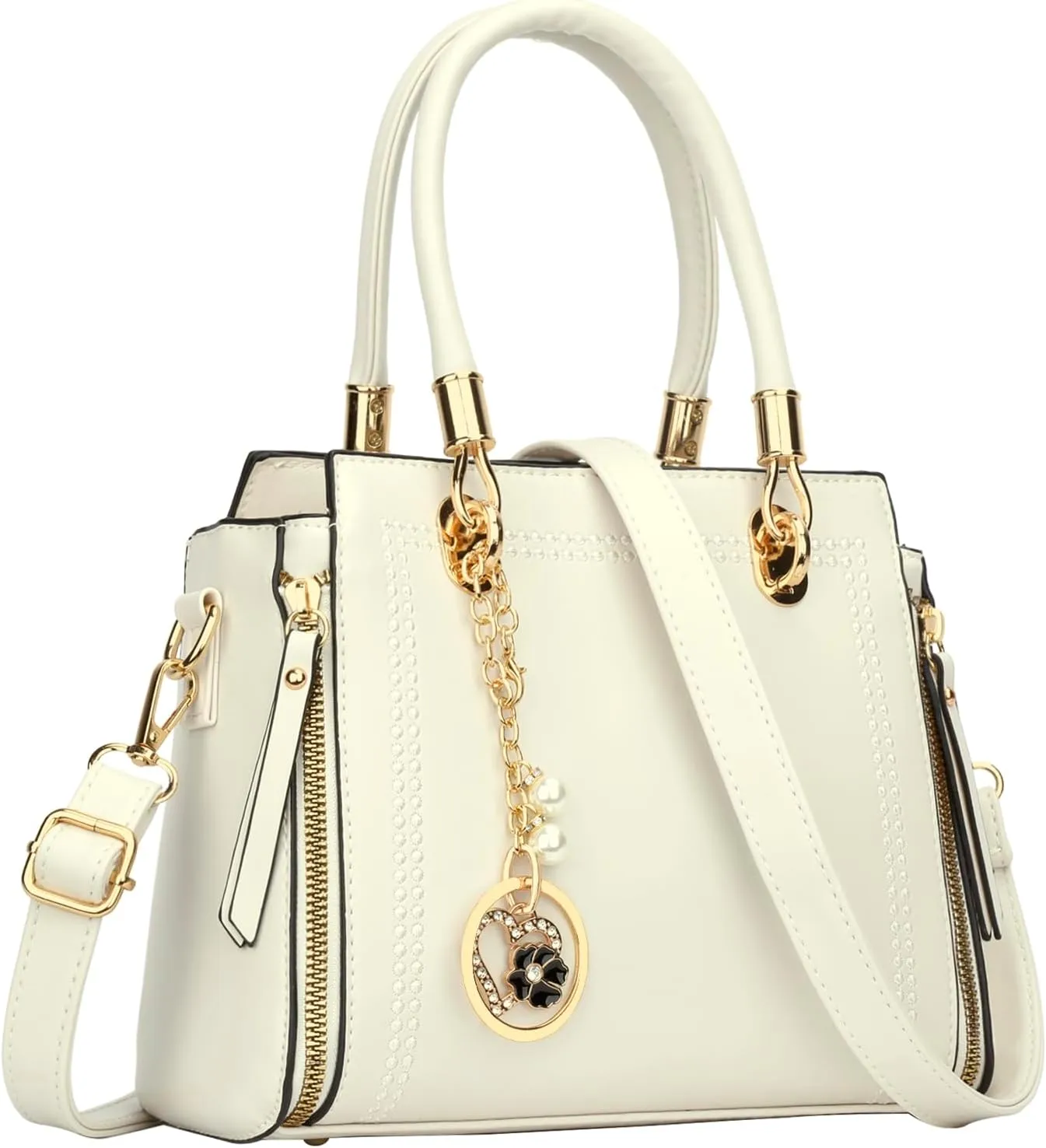 KKXIU Stylish Women Satchel Purses and Handbags Vegan Leather Top Handle Shoulder Crossbody Bag