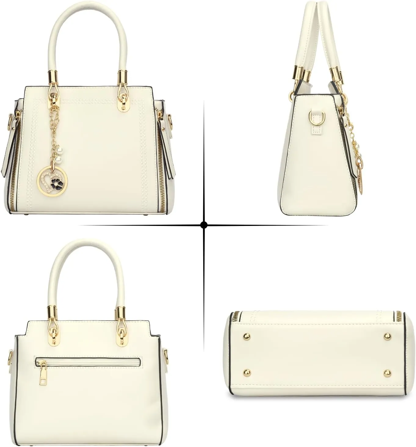 KKXIU Stylish Women Satchel Purses and Handbags Vegan Leather Top Handle Shoulder Crossbody Bag