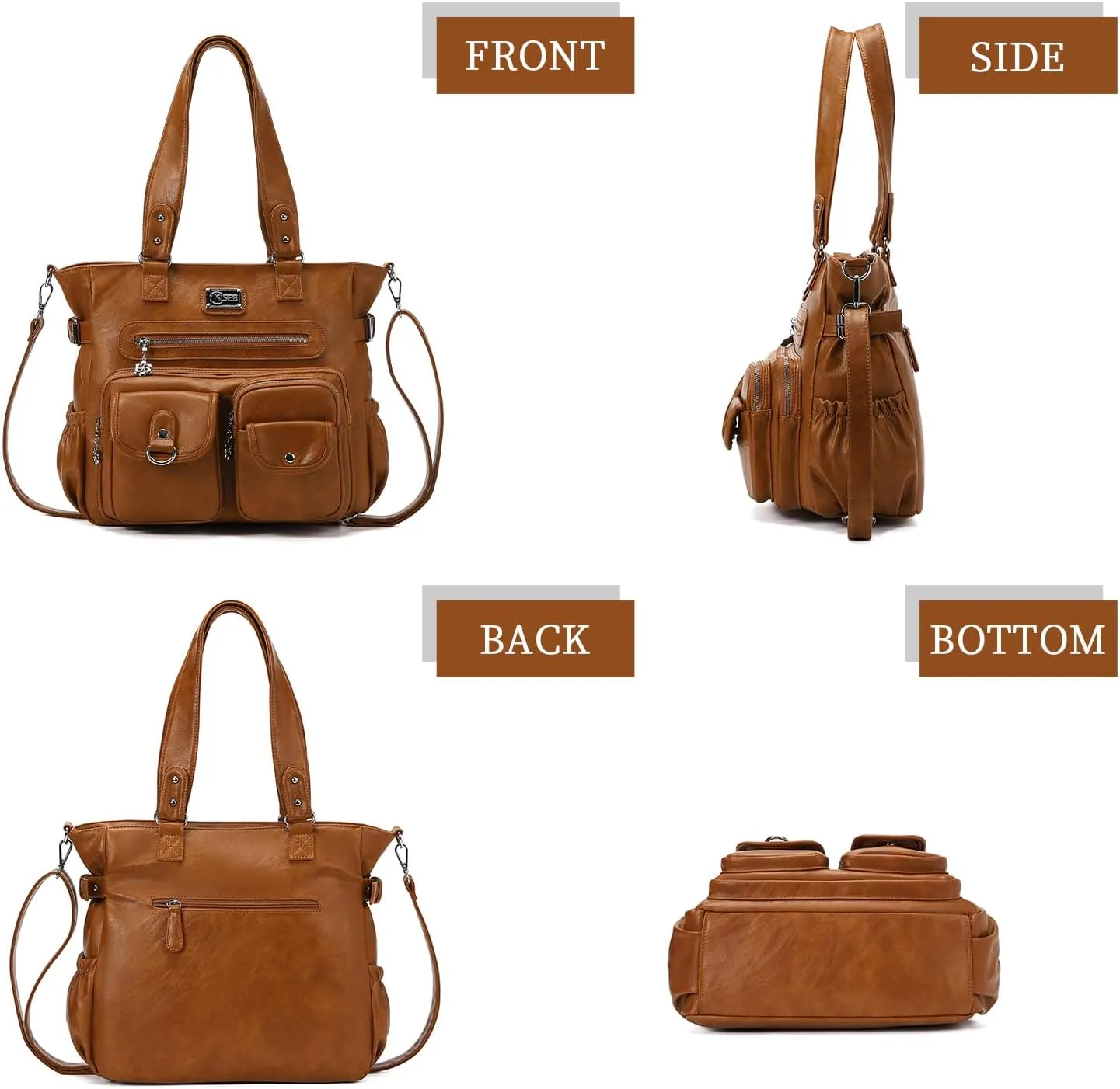 KL928 Large Purses for Women Shoulder Bag Tote Handbags Stylish Vegan Leather Hobo Bags Ladies