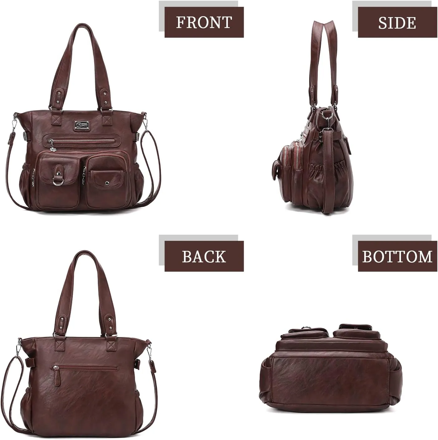 KL928 Large Purses for Women Shoulder Bag Tote Handbags Stylish Vegan Leather Hobo Bags Ladies