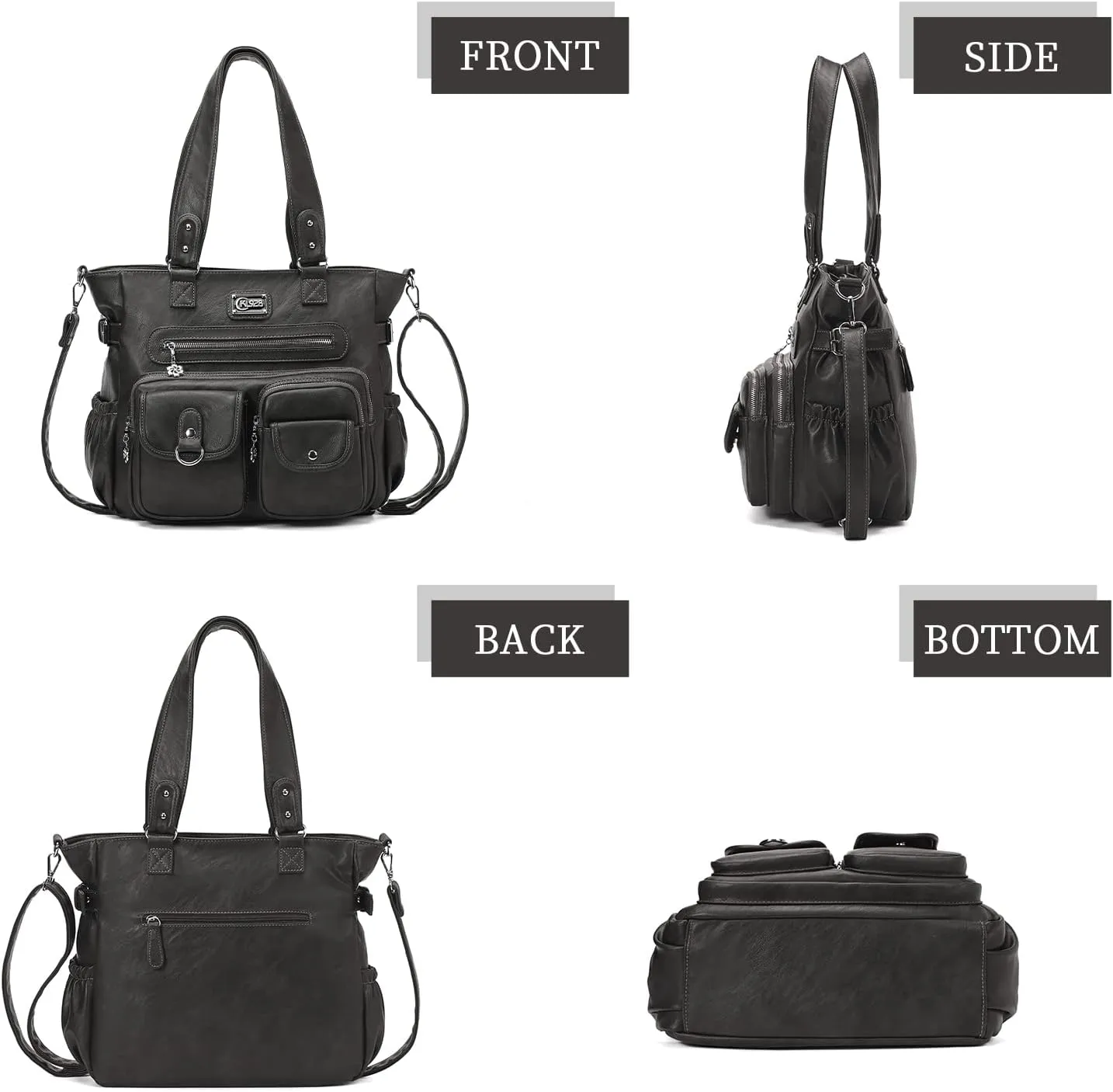 KL928 Large Purses for Women Shoulder Bag Tote Handbags Stylish Vegan Leather Hobo Bags Ladies