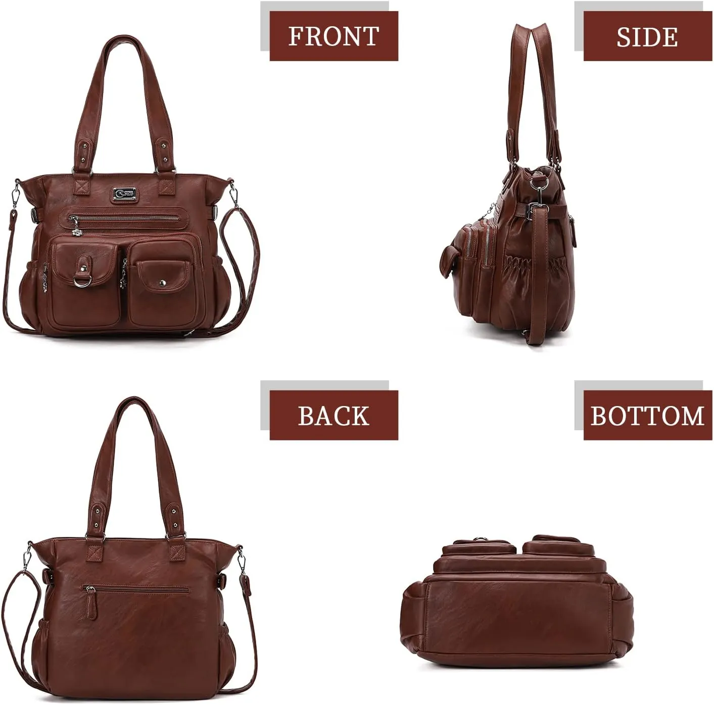 KL928 Large Purses for Women Shoulder Bag Tote Handbags Stylish Vegan Leather Hobo Bags Ladies
