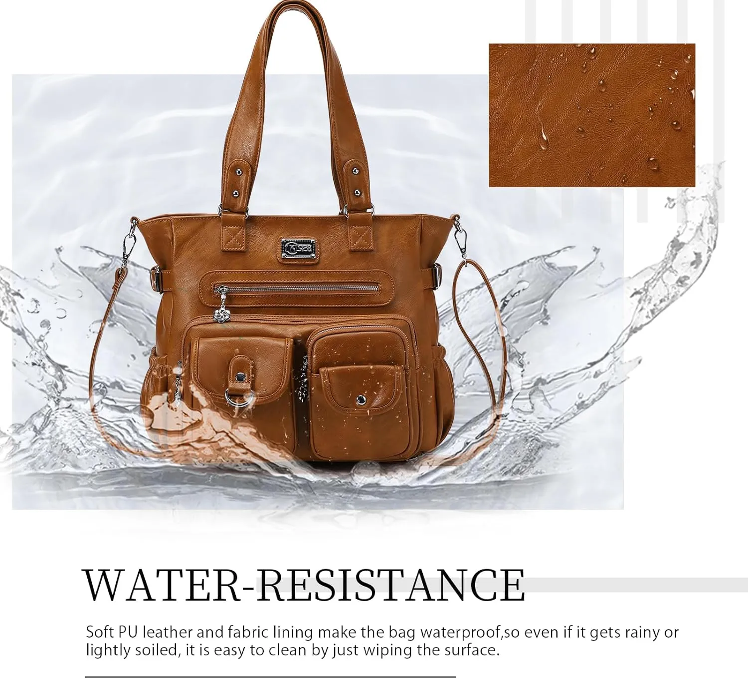 KL928 Large Purses for Women Shoulder Bag Tote Handbags Stylish Vegan Leather Hobo Bags Ladies