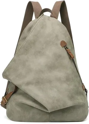 KL928 PU Leather Vintage Backpack – Large Casual Daypack Outdoor Travel Rucksack Hiking Backpacks for Men Women