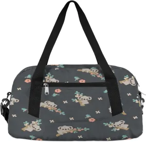 Koala Flower Gym Bag, Duffle Bag, Weekender Bag, Duffel Bag, Overnight Bag, Travel Duffel Bag, Dance Bag, Tote Bag, Beach Bag, Pool Bag, Gym Duffle Bag, Carry on Bag