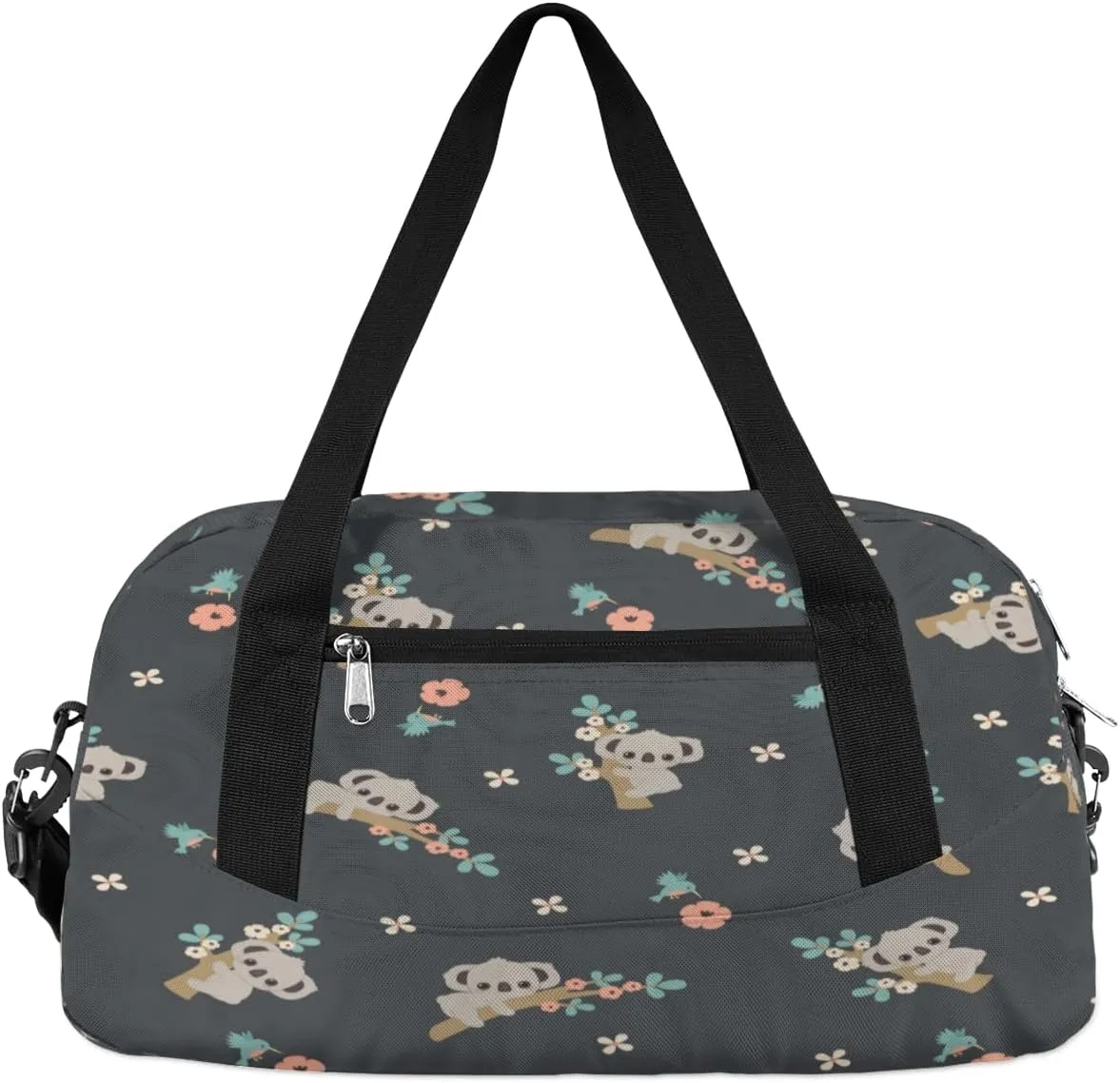 Koala Flower Gym Bag, Duffle Bag, Weekender Bag, Duffel Bag, Overnight Bag, Travel Duffel Bag, Dance Bag, Tote Bag, Beach Bag, Pool Bag, Gym Duffle Bag, Carry on Bag