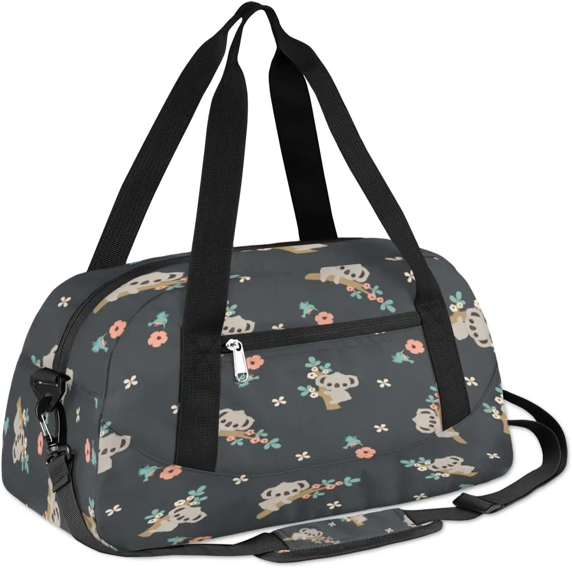 Koala Flower Gym Bag, Duffle Bag, Weekender Bag, Duffel Bag, Overnight Bag, Travel Duffel Bag, Dance Bag, Tote Bag, Beach Bag, Pool Bag, Gym Duffle Bag, Carry on Bag