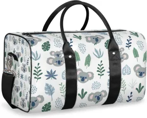 Koala Plam Travel Duffle Bag, Weekender Bags for Women Men, Carry on Overnight Bag Waterproof Gym Bags, Hospital Bag for Labor and Delivery