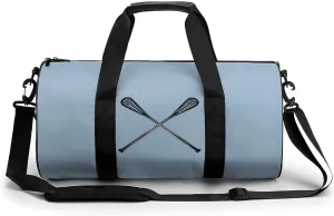 Lacrosse Sticks Crossed Gym Bag Travel Waterproof Duffel Bag Carryon Overnight Bags Tote Bags for Sports