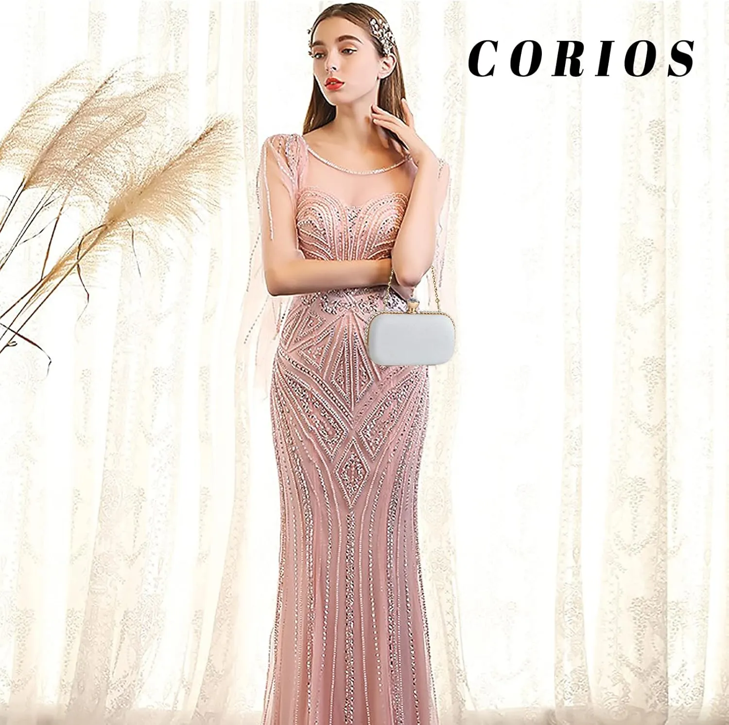 Ladies Clutch Bag Sparkly Rhinestone Evening Bag Women Charming Glittering Handbag