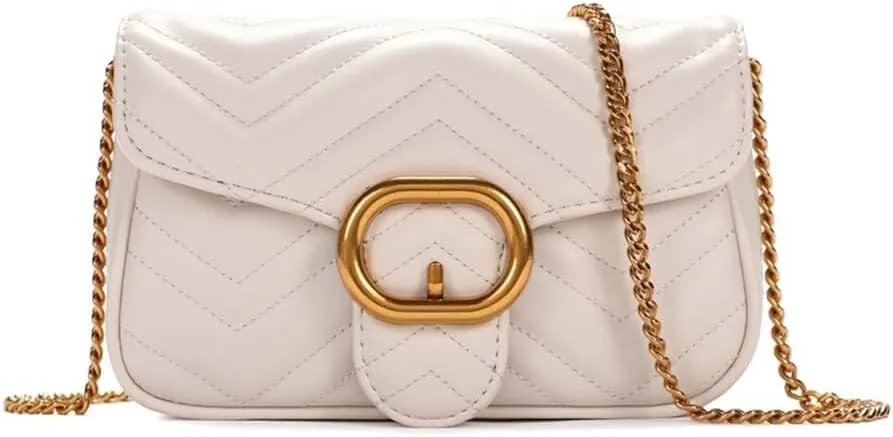 Ladies Handbags Stylish Quilted Flap Crossbody Shoulder Purse for Ladies
