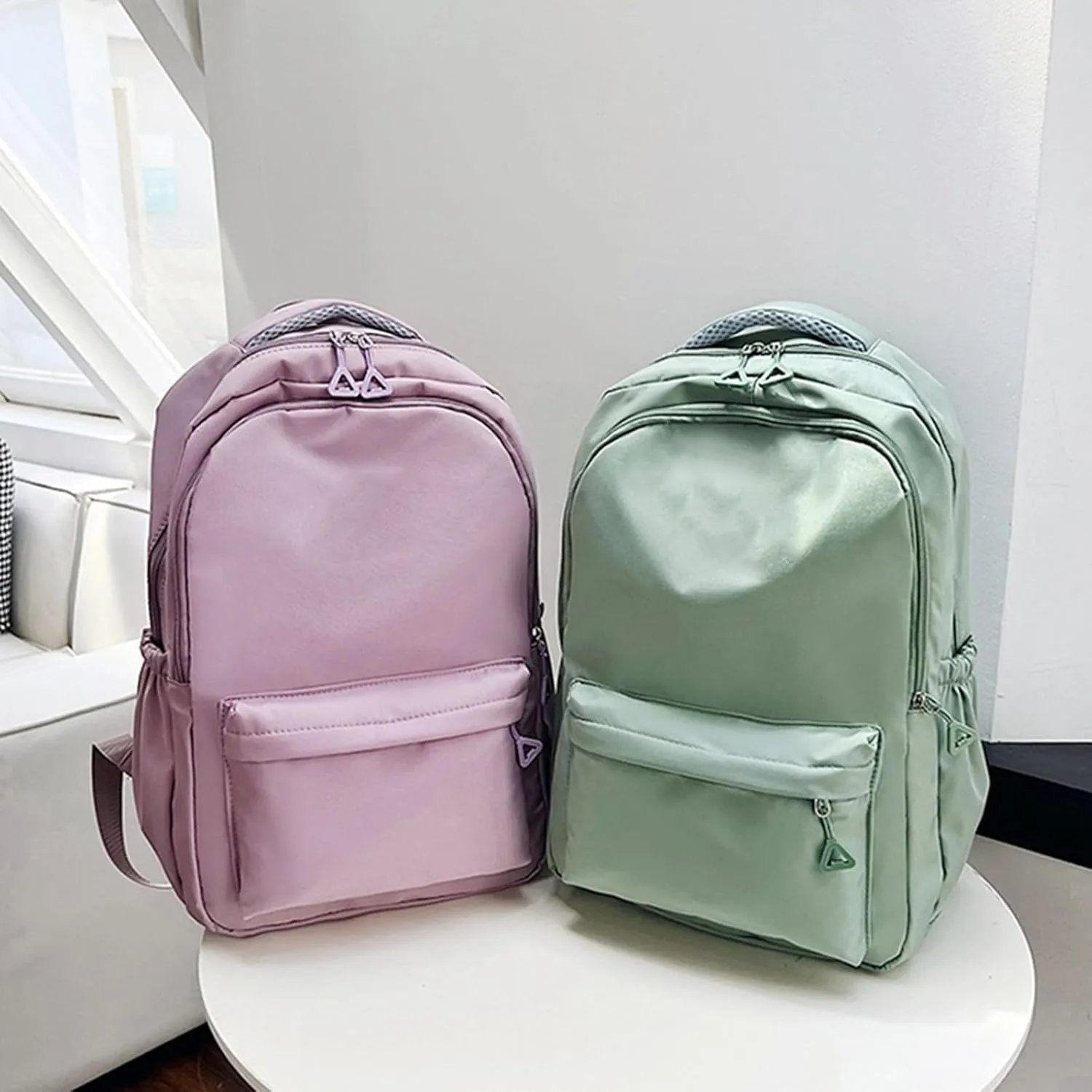 Ladies Multipurpose Design Handbag Adjustable Shoulder Belt Zipper Backpacks Outdoor Travel Backpack for Girls(D)