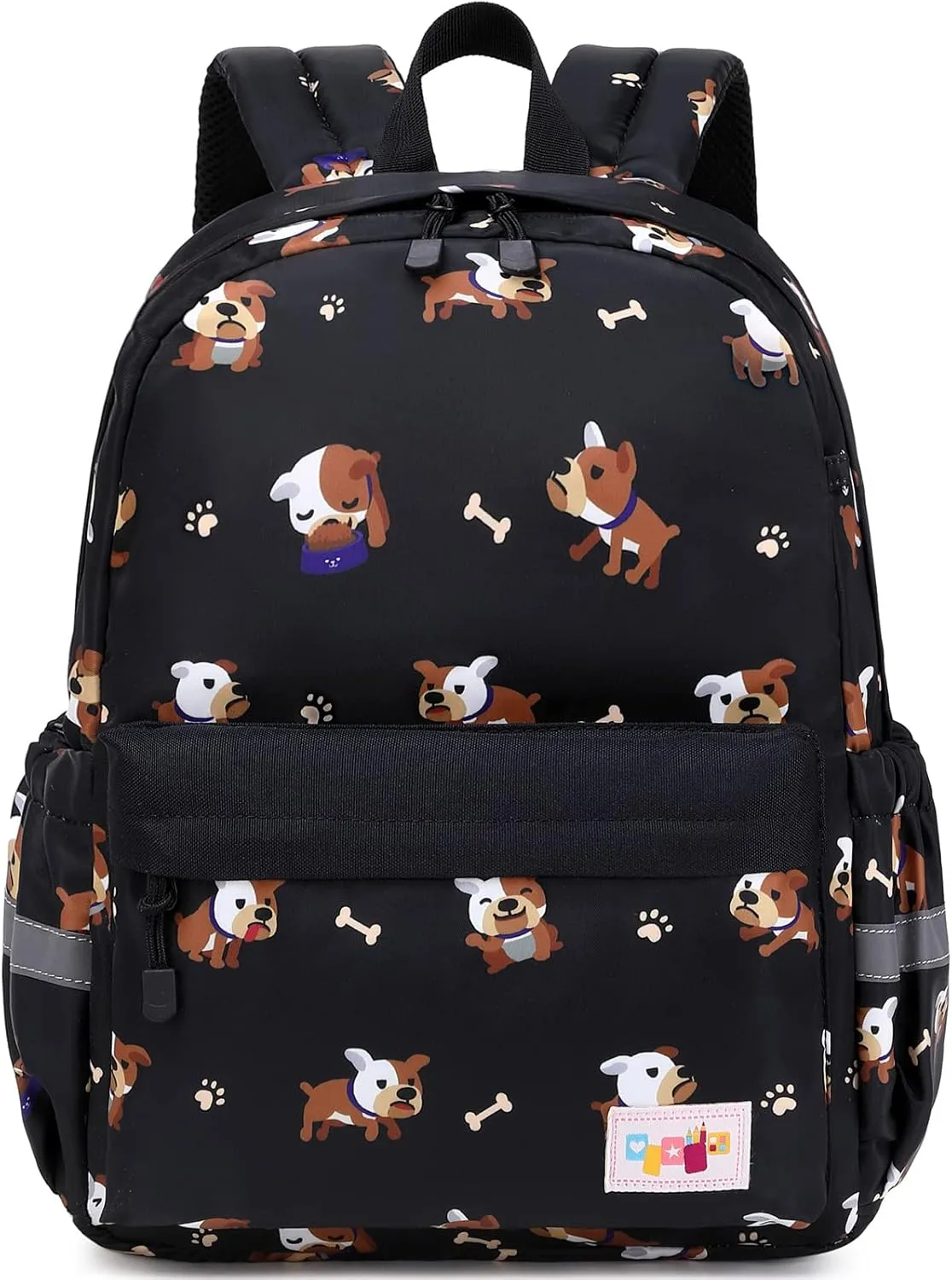 Lanola Cute Little Girls Backpack Waterproof Small Kids Backpacks Daypack for Toddler Girl Bakcpack Travel Bag Baby Children Preschool Bakcpack- Black Dog
