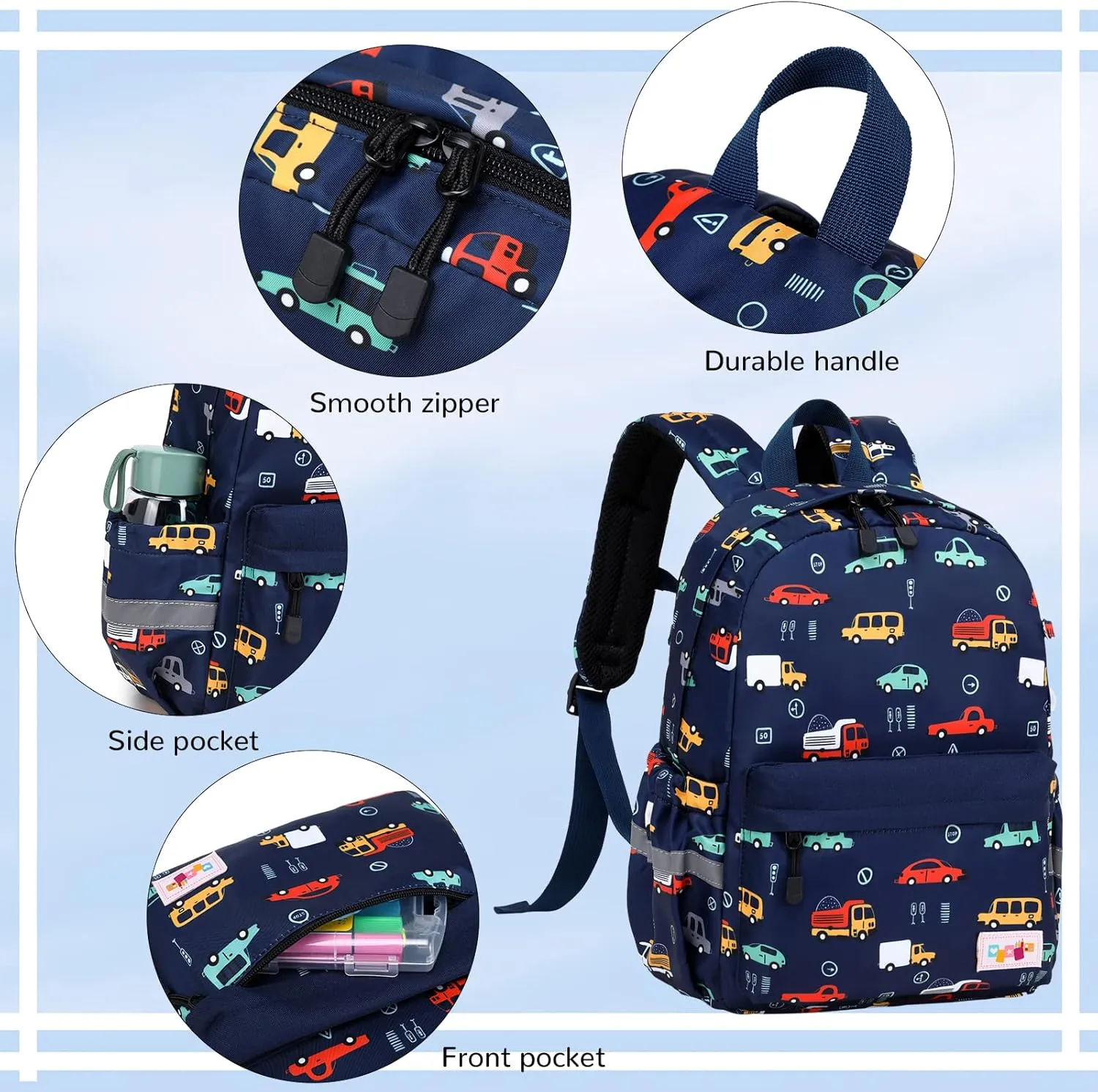 Lanola Cute Little Girls Backpack Waterproof Small Kids Backpacks Daypack for Toddler Girl Bakcpack Travel Bag Baby Children Preschool Bakcpack- Black Dog