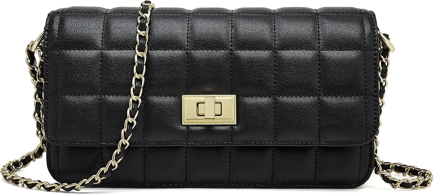 LAORENTOU Vegan Leather Crossbody Bags for Women Heart Shaped Magnetic Buckle Shoulder Bag Purse for Ladies