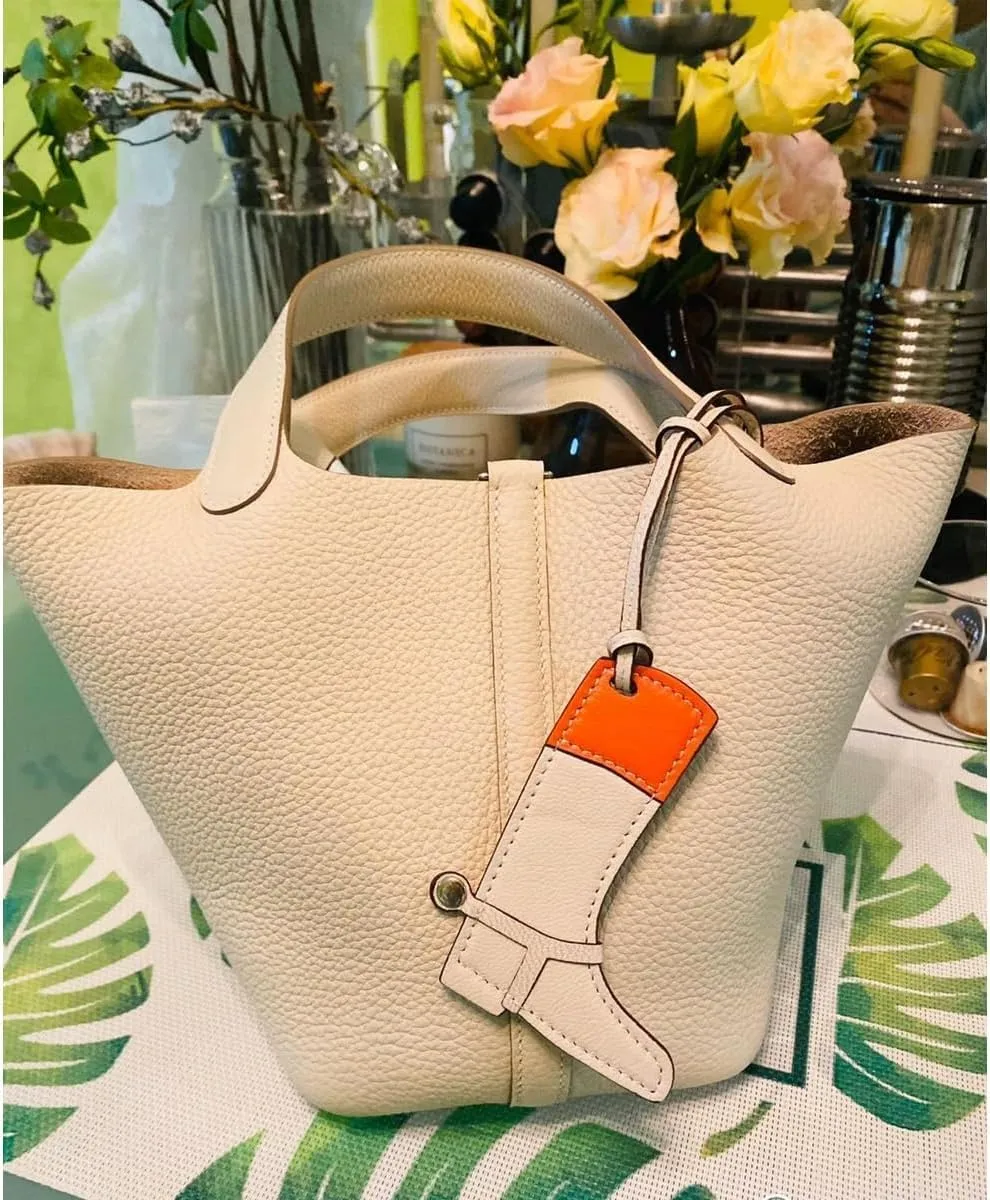 LAPRBY Vegan Leather Bag Charms for Handbag Designer Purse Hanging Ornament Y2k Accessories Aesthetic Cute Keychain