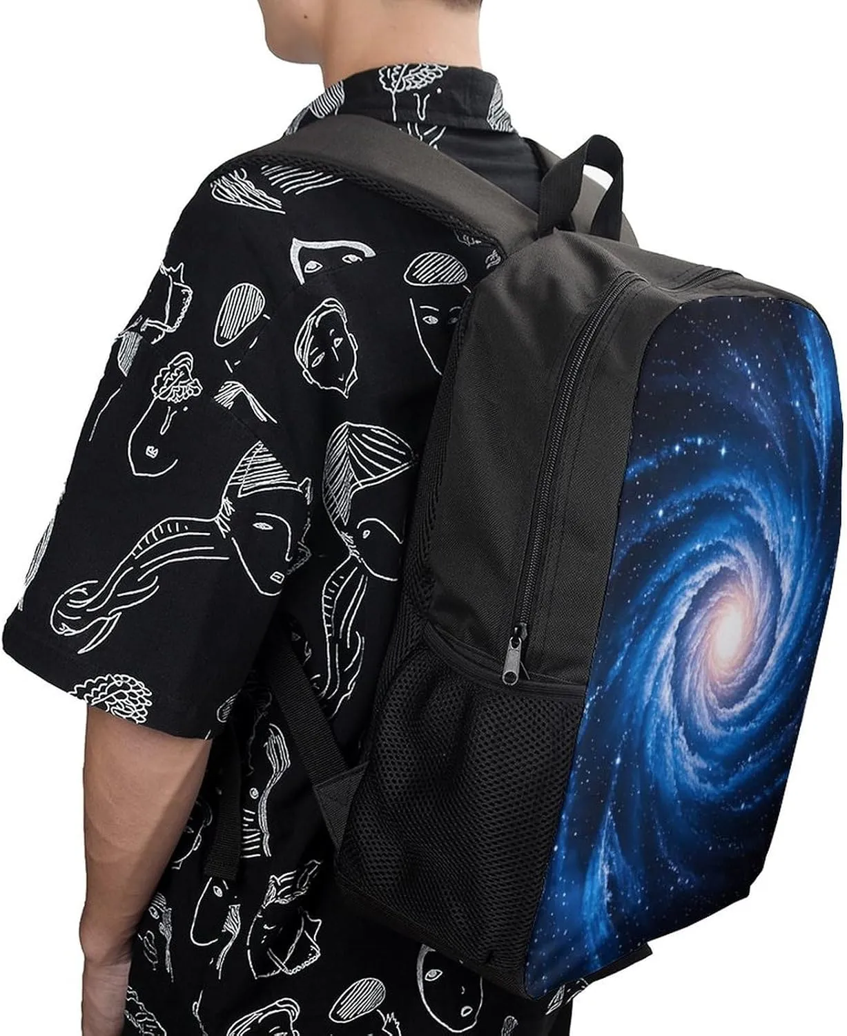 Laptop Backpack for Men Women Daypack Blue Galaxy Computer Bag Travel Backpacks Laptop Bag