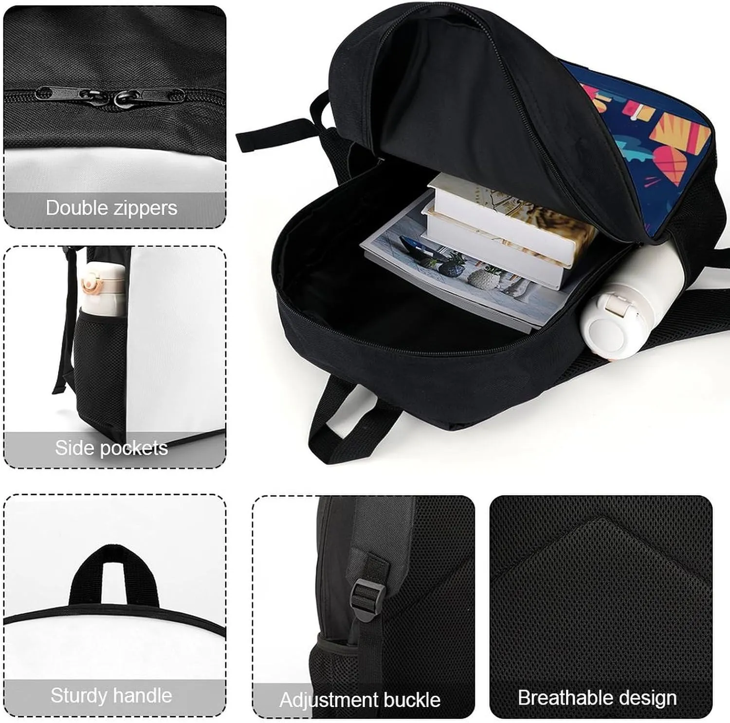 Laptop Backpack for Men Women Daypack Cartoon Christmas Tree Computer Bag Travel Backpacks Laptop Bag