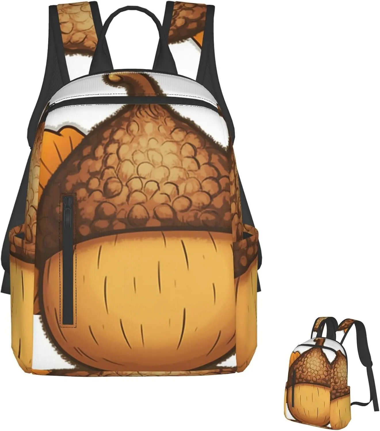 Laptop Backpack Lightweight Travel Backpack Cartoon Acorn Computer Bag Hiking Daypack for Men Women