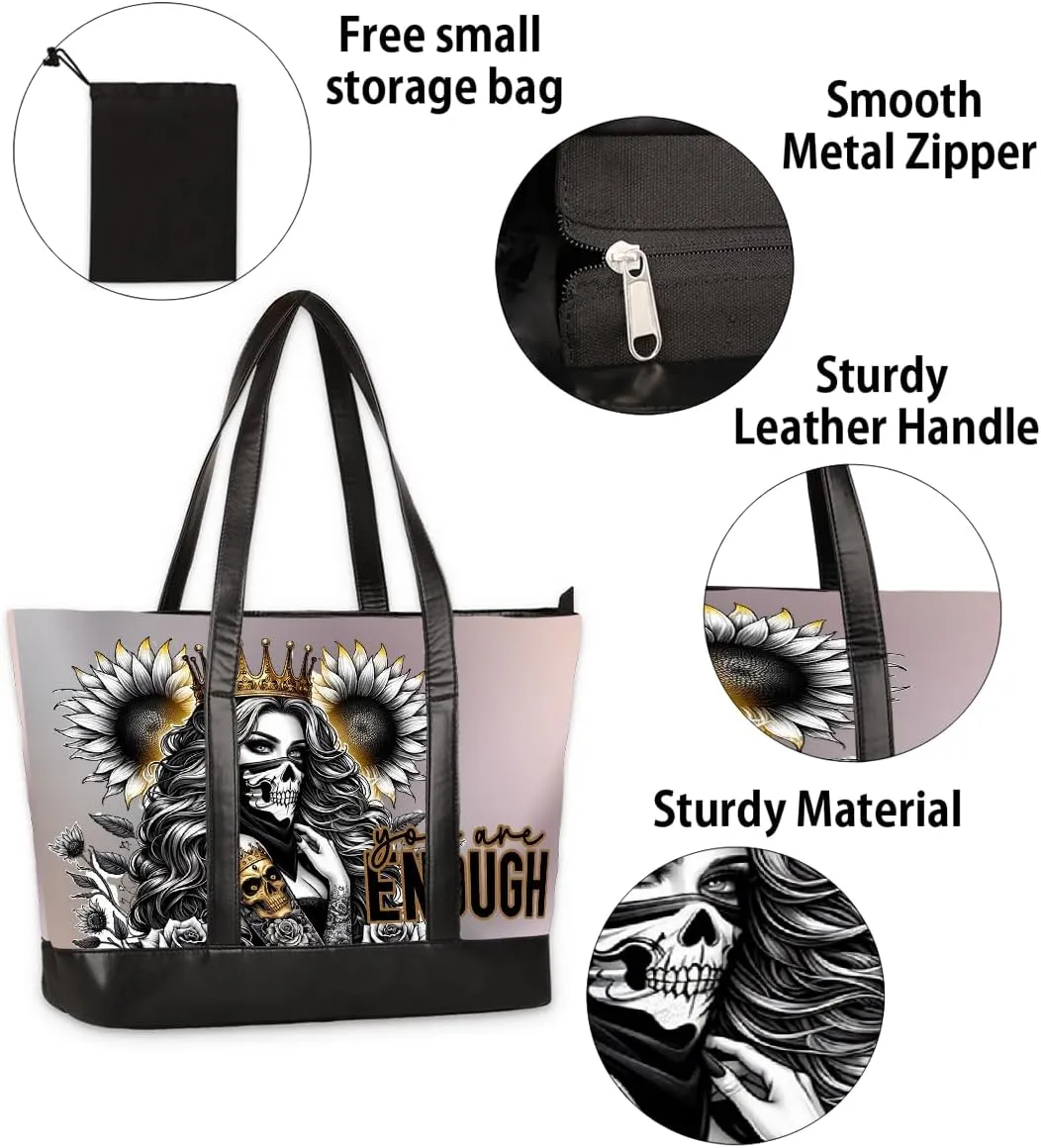Laptop Tote Bag for Women Girls Large Canvas Shoulder Bag