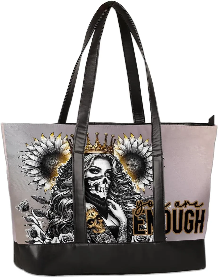 Laptop Tote Bag for Women Girls Large Canvas Shoulder Bag