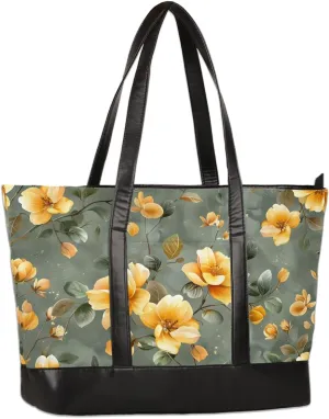 Laptop Tote Bag for Women Girls Large Canvas Shoulder Bag