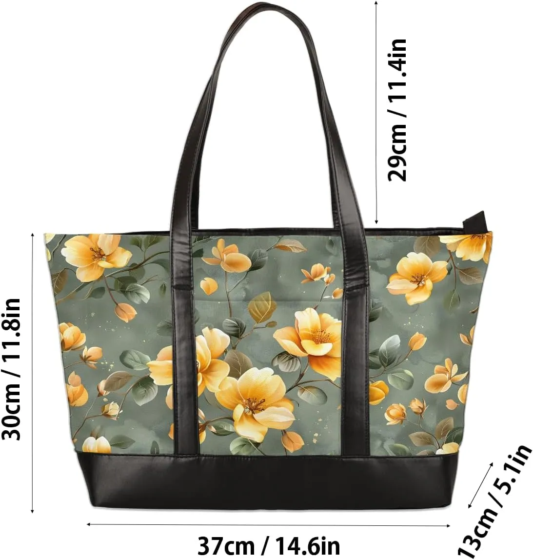 Laptop Tote Bag for Women Girls Large Canvas Shoulder Bag