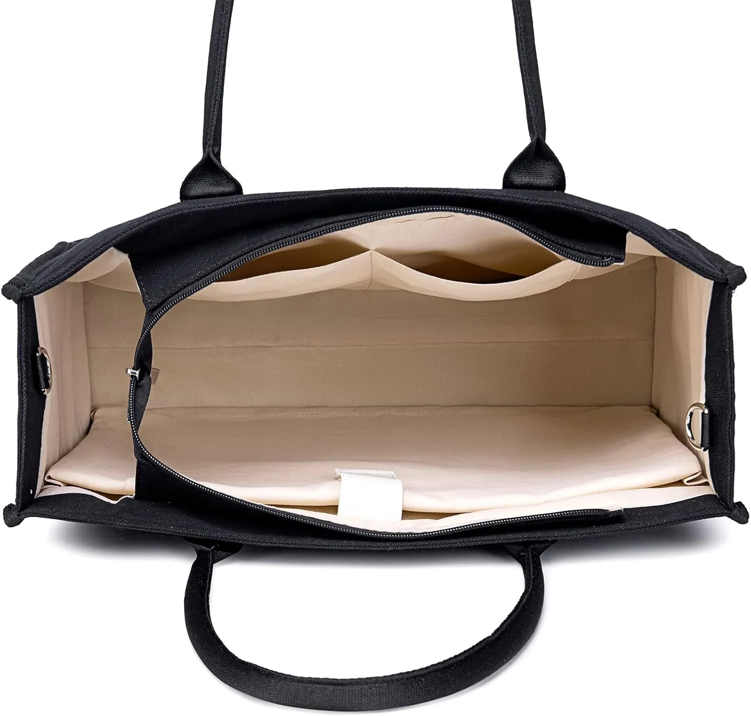 Laptop Tote Bag for Women Work 15.6 inch Canvas Shoulder Bags Computer Messenger Purse Teacher Handbag Office Briefcase