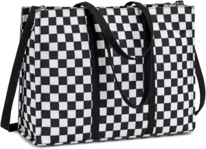 Laptop Tote Bag for Women Work 15.6 inch Canvas Shoulder Bags Computer Messenger Purse Teacher Handbag Office Briefcase