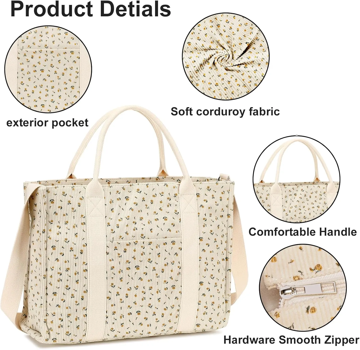 Laptop Tote Bag for Women Work 15.6 inch Canvas Shoulder Bags Computer Messenger Purse Teacher Handbag Office Briefcase