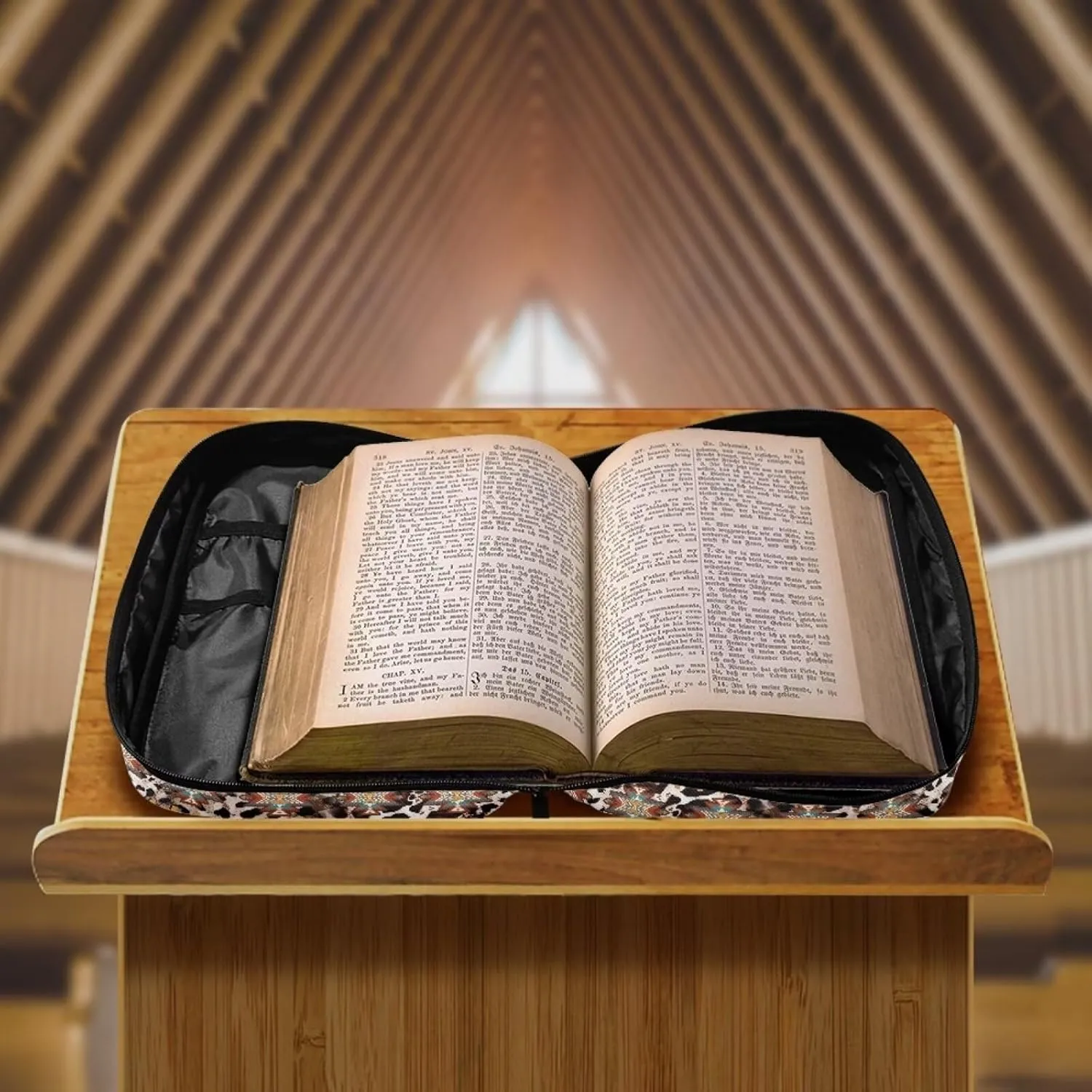 Large Bible Covers,Stylish Bible Case with Handle, Bible Carrying Case for Women, Bible Protector for Book Lovers