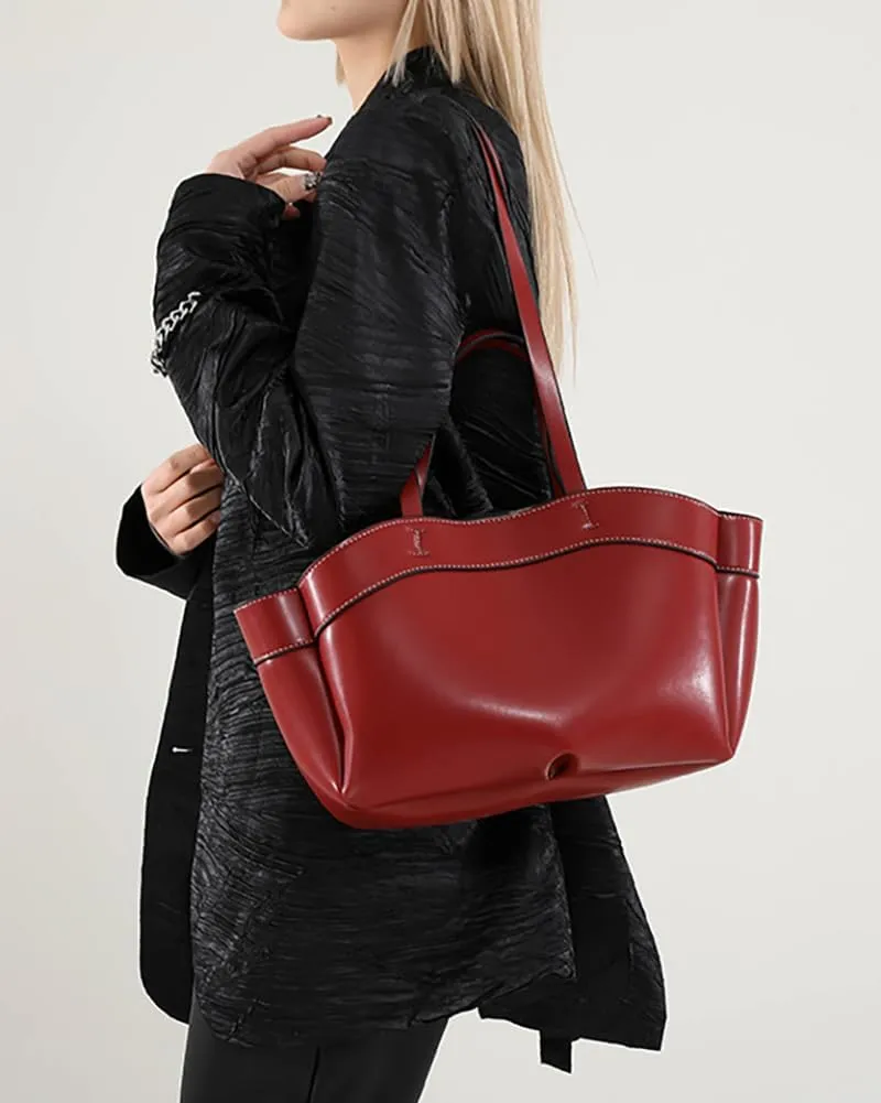 Large Capacity Tote Bag for Women Trendy PU Leather Shoulder Purse Handbags Work Shopping Top Handle Satchels