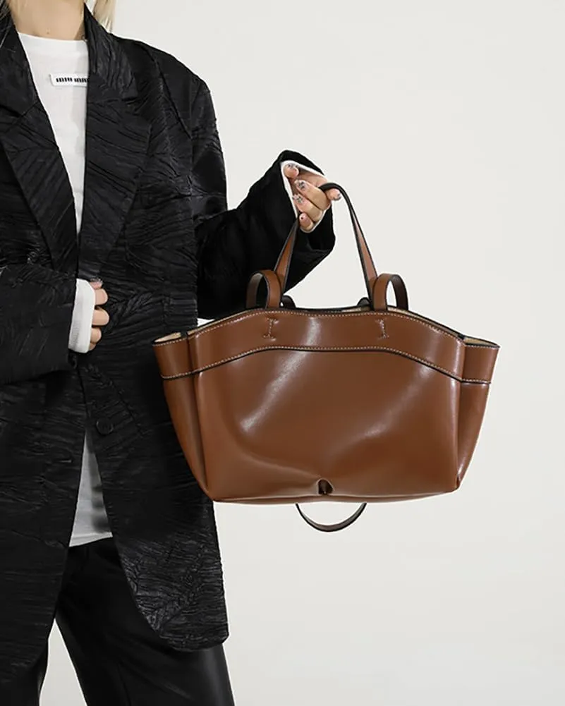 Large Capacity Tote Bag for Women Trendy PU Leather Shoulder Purse Handbags Work Shopping Top Handle Satchels