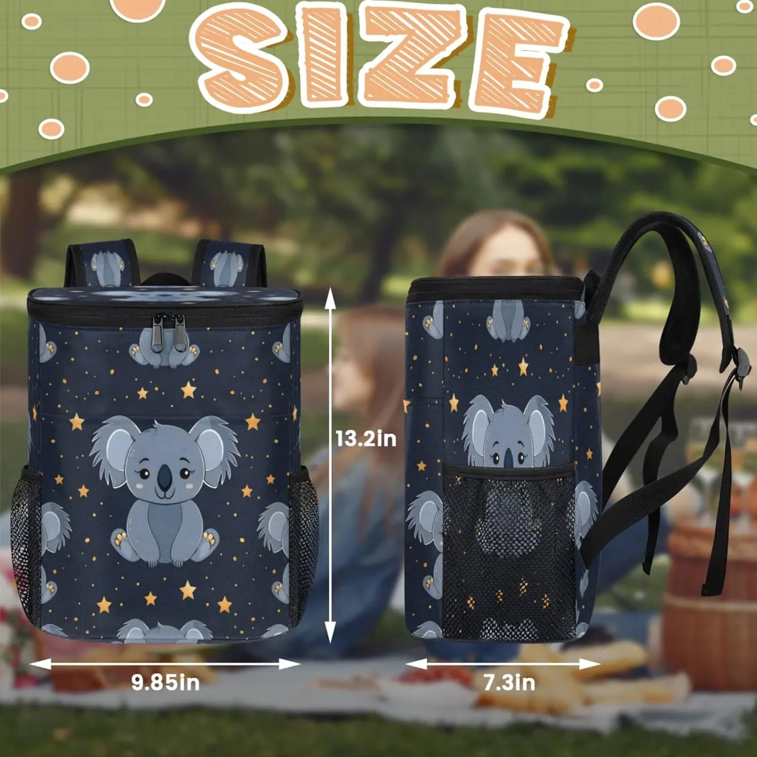 Large Insulated Cooler Backpack, Leak Proof Backpack 30 Cans, Cooler Bag for 12h Hot/Cold Retention