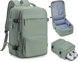 Large Travel Backpack for Women Men, Waterproof Carry on Backpack for Flight Approved, Mochila de Viaje Personal Item Luggage Backpacks with Shoce Compartment, Bulto de Viaje Tiktok Backpacks