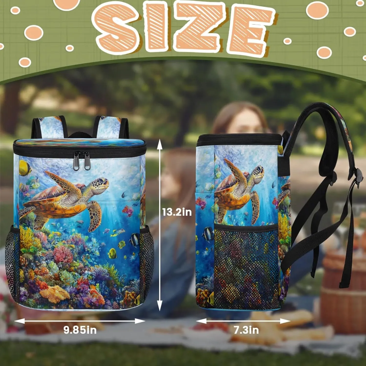 Large Waterproof Insulated Cooler Backpack, Leak Proof Cooler Backpack for Camping, Picnic Travel Outdoor