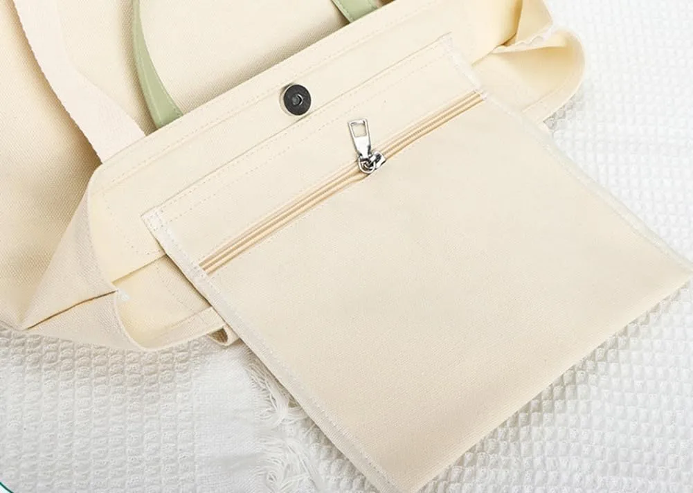 Large Women Canvas Tote Handbags - Stylish Casual Shoulder Work Bag & Crossbody Top Handle Purse
