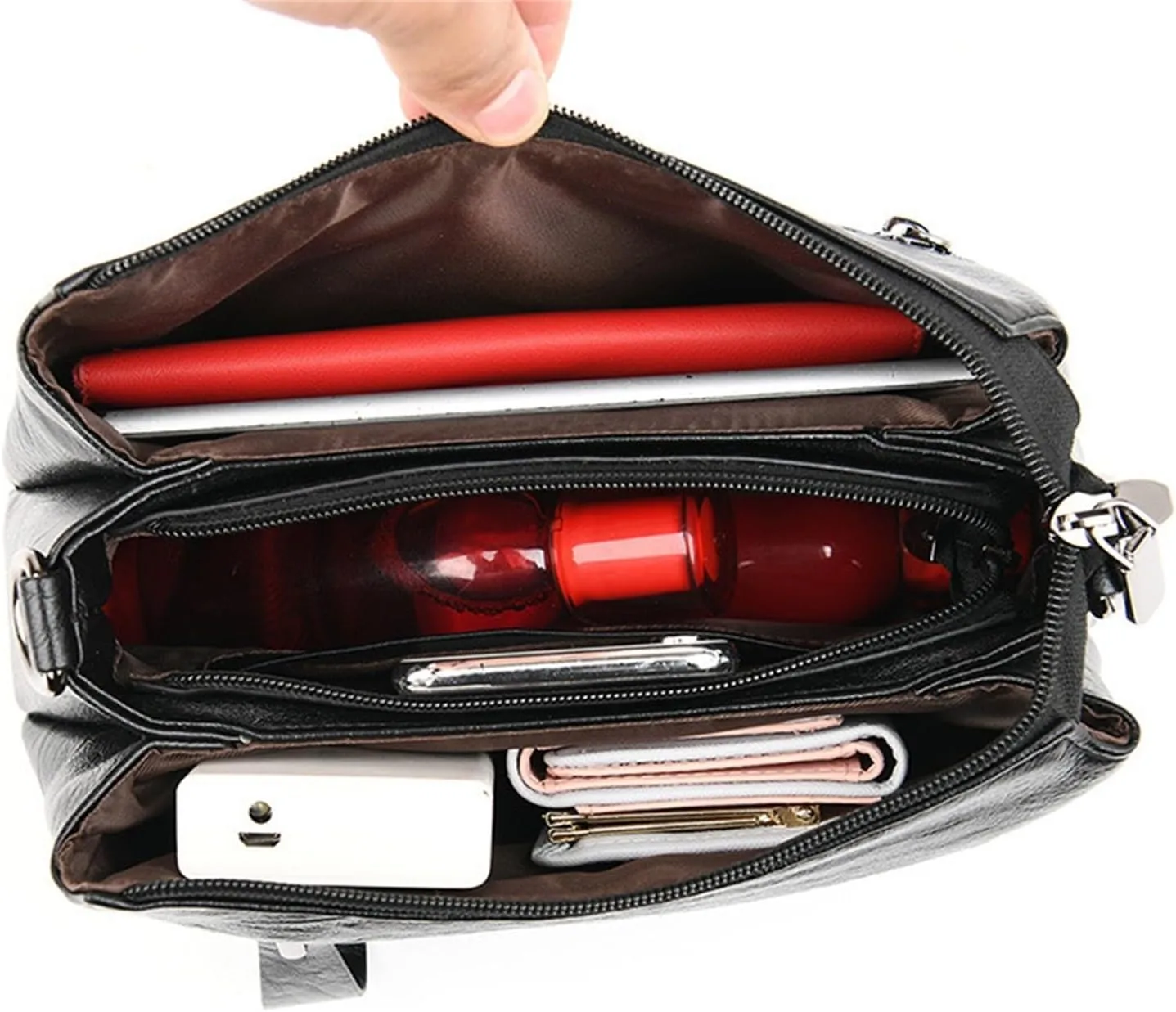 Large Zippe Tote Bag Purses And Handbags For Women Crossbody Shoulder Bags Pocketbooks Satchels For Mothers Tote Purse