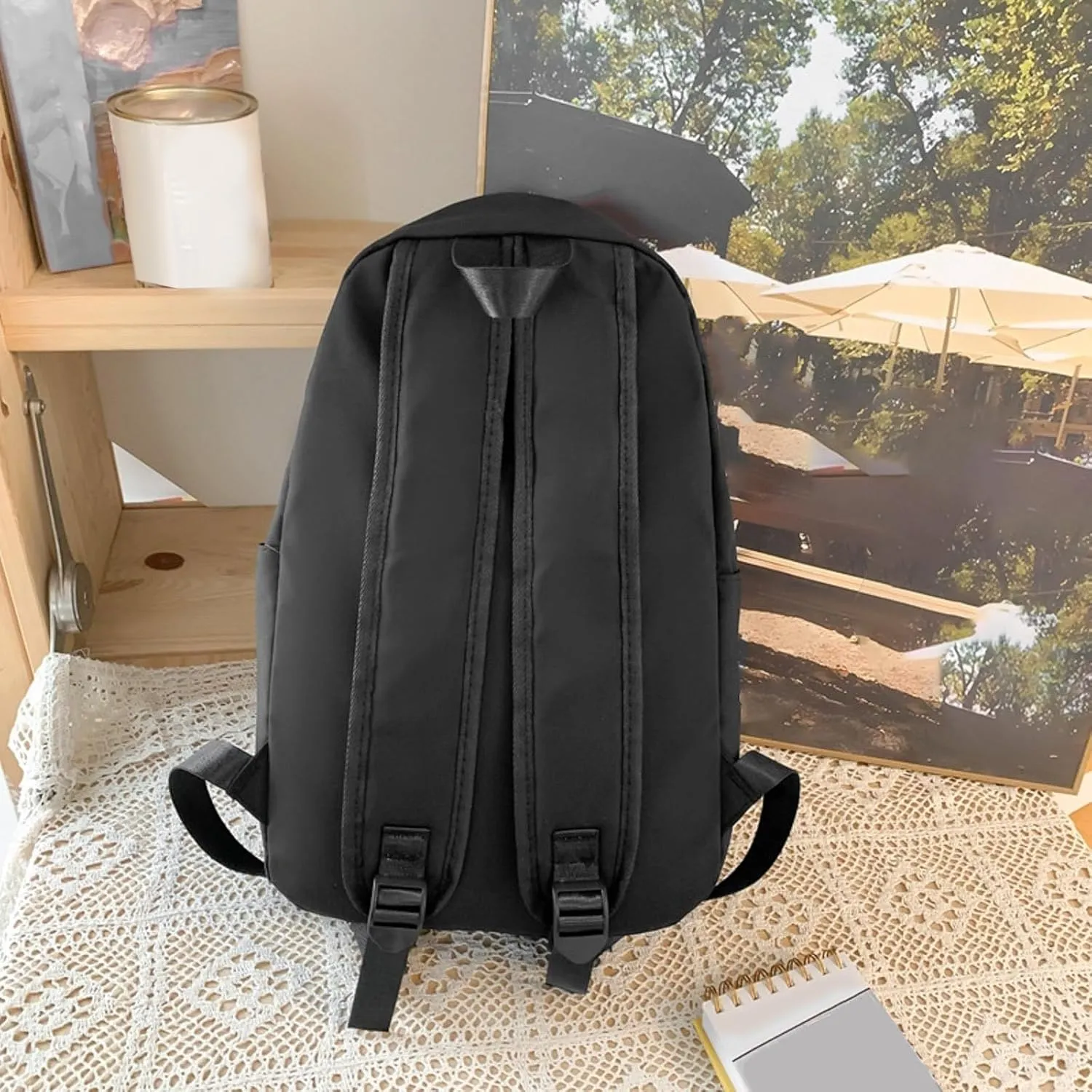 Leather Backpack Purse for Women Casual Messenger Crossbody Bags Versatile Bags Small Travel Backpack for Women(Black)