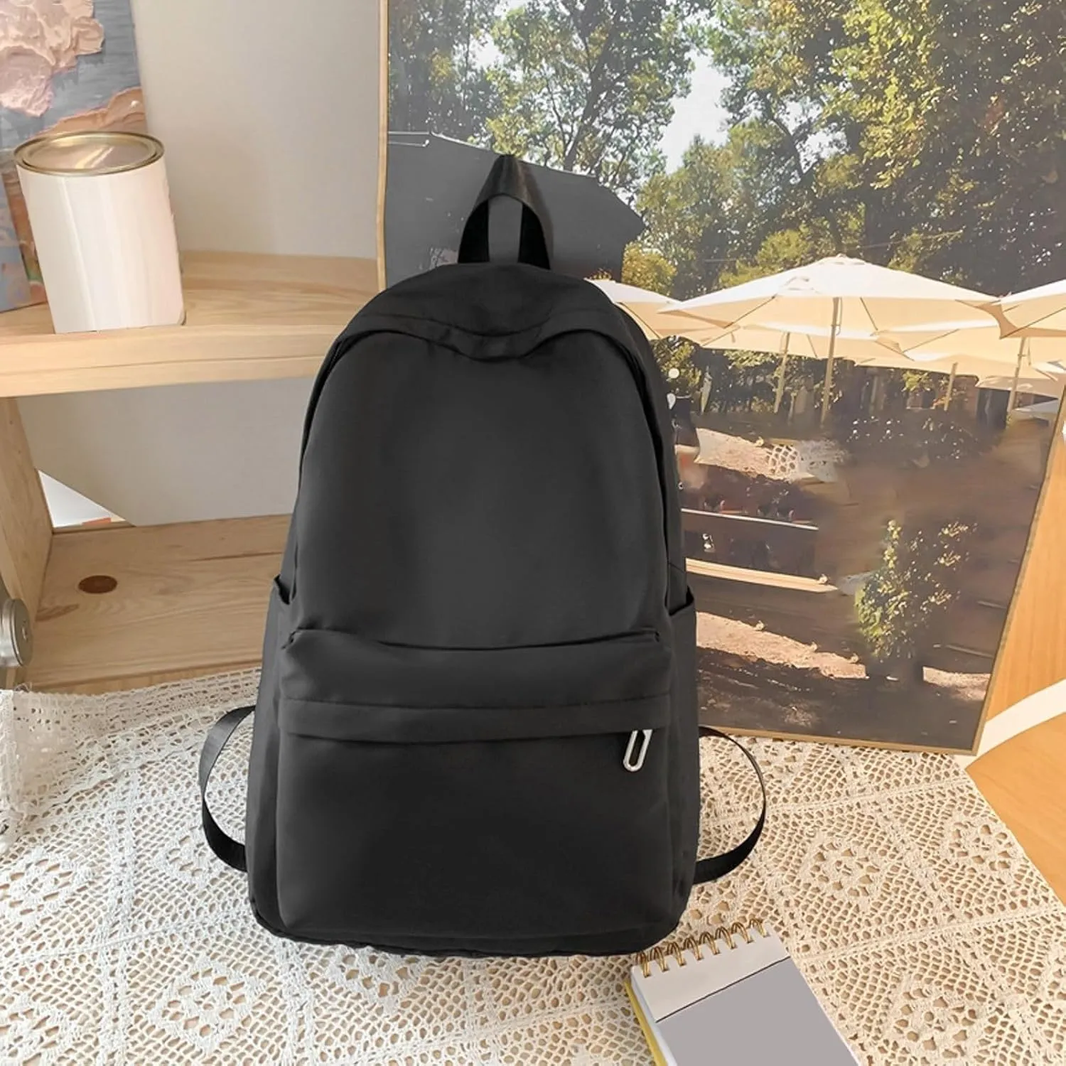 Leather Backpack Purse for Women Casual Messenger Crossbody Bags Versatile Bags Small Travel Backpack for Women(Black)