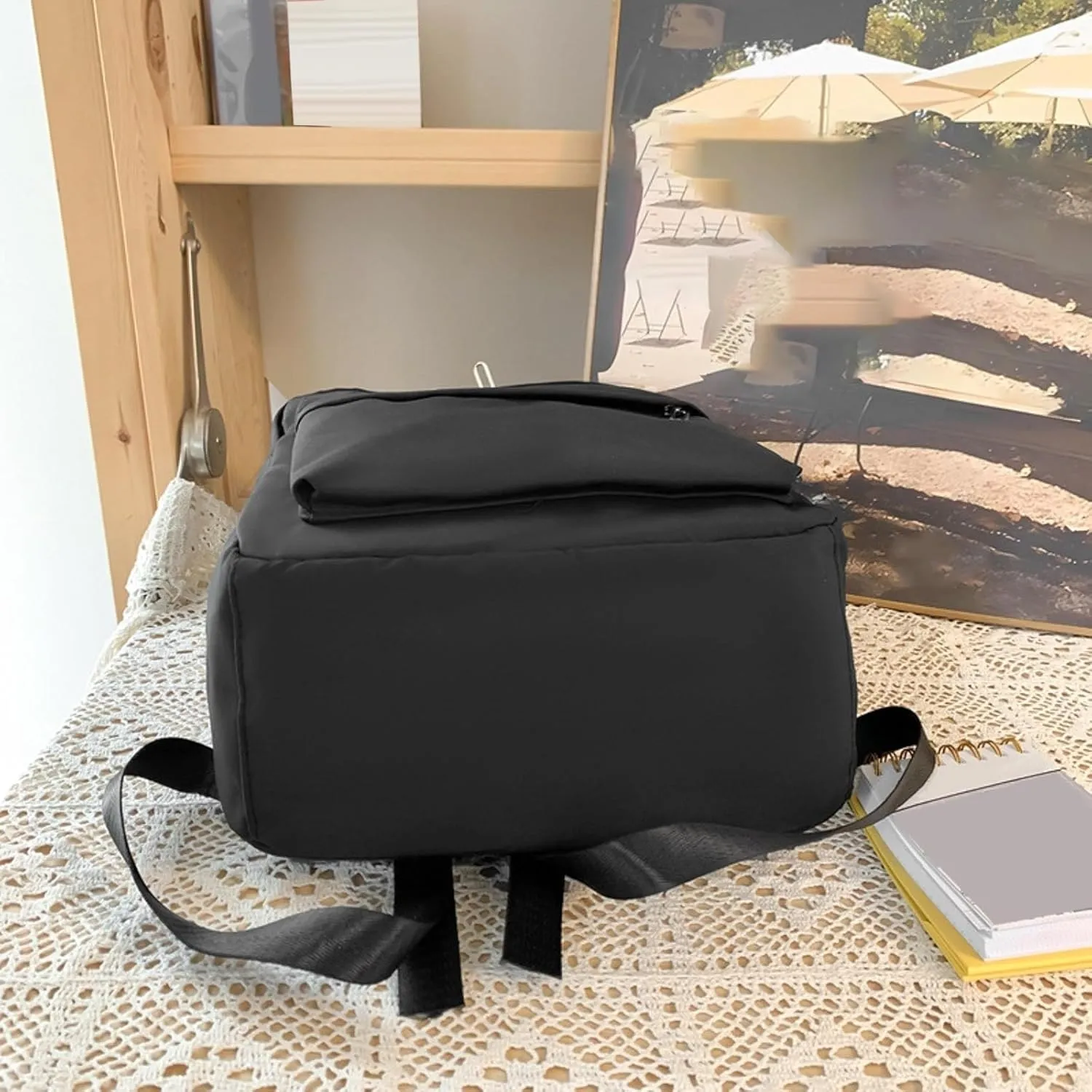 Leather Backpack Purse for Women Casual Messenger Crossbody Bags Versatile Bags Small Travel Backpack for Women(Black)