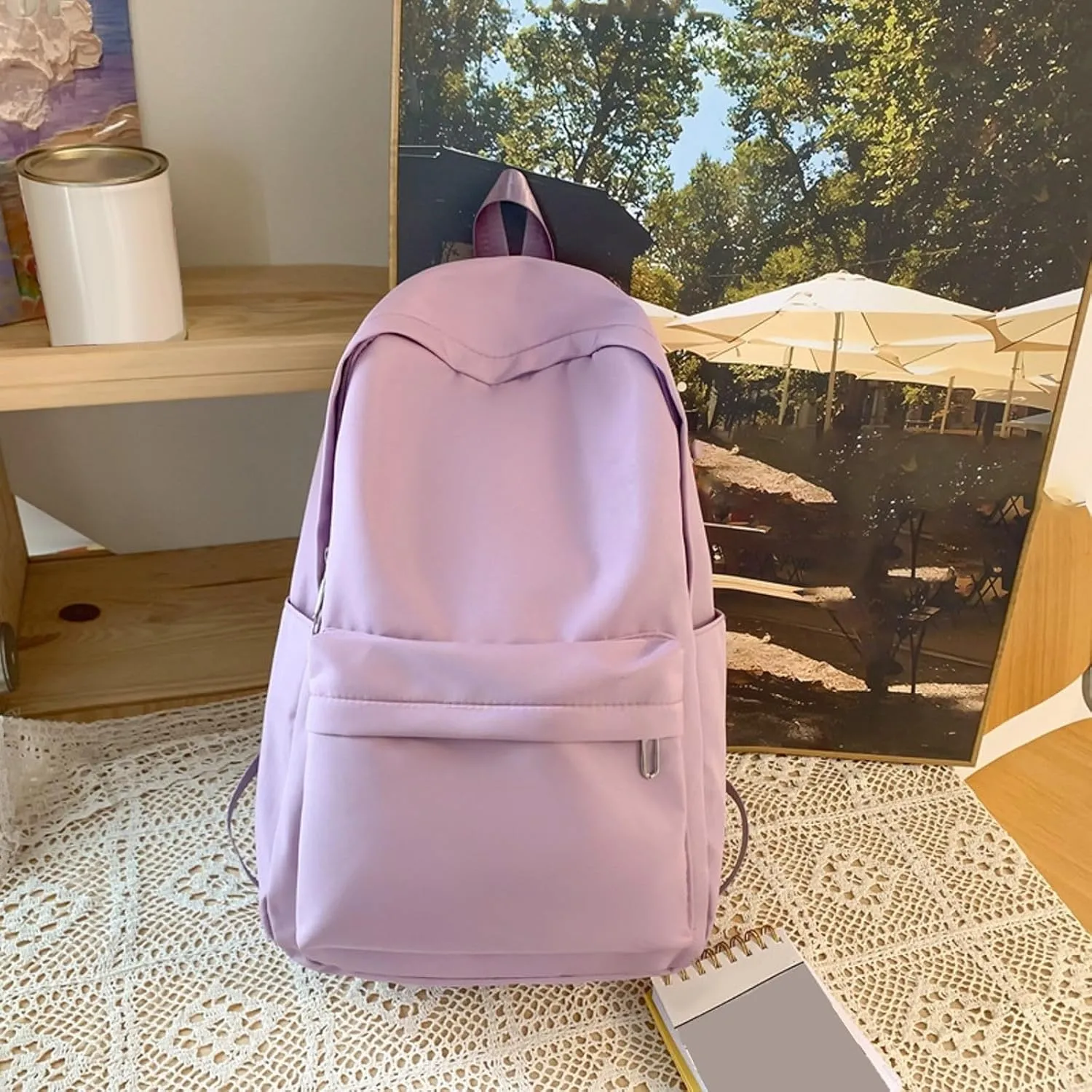 Leather Backpack Purse for Women Casual Messenger Crossbody Bags Versatile Bags Small Travel Backpack for Women(Purple)