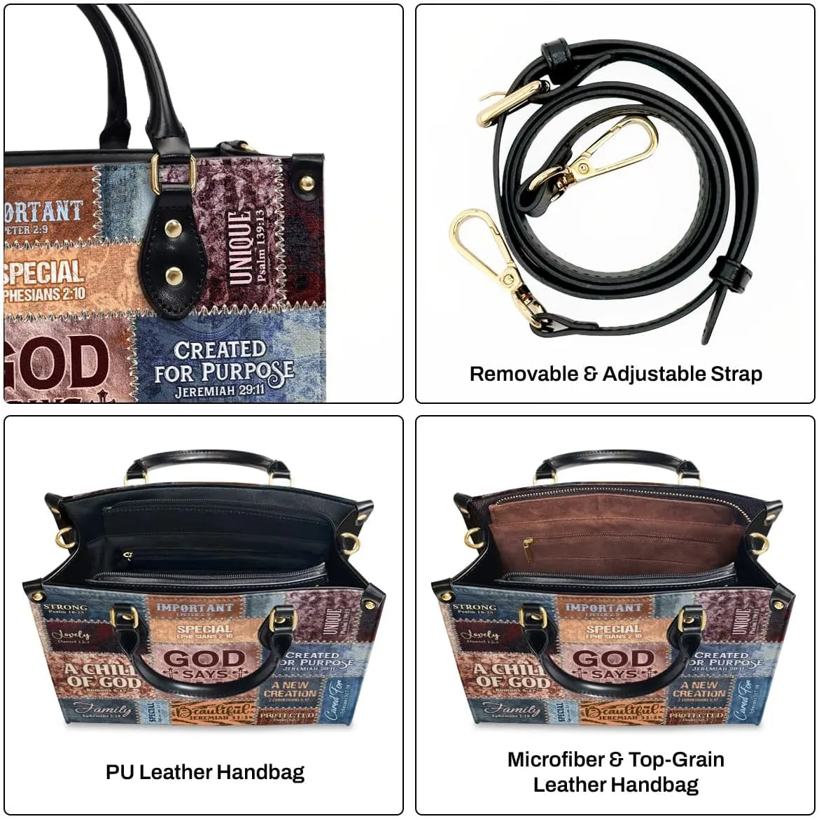 Leather Handbags - Bible Bags, Religious Bag - Christian Gifts