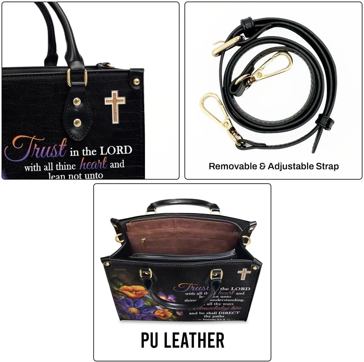 Leather Handbags For Women - Bible Bags, Religious Bag - Christian Gifts For Women - Mothers Day Gifts