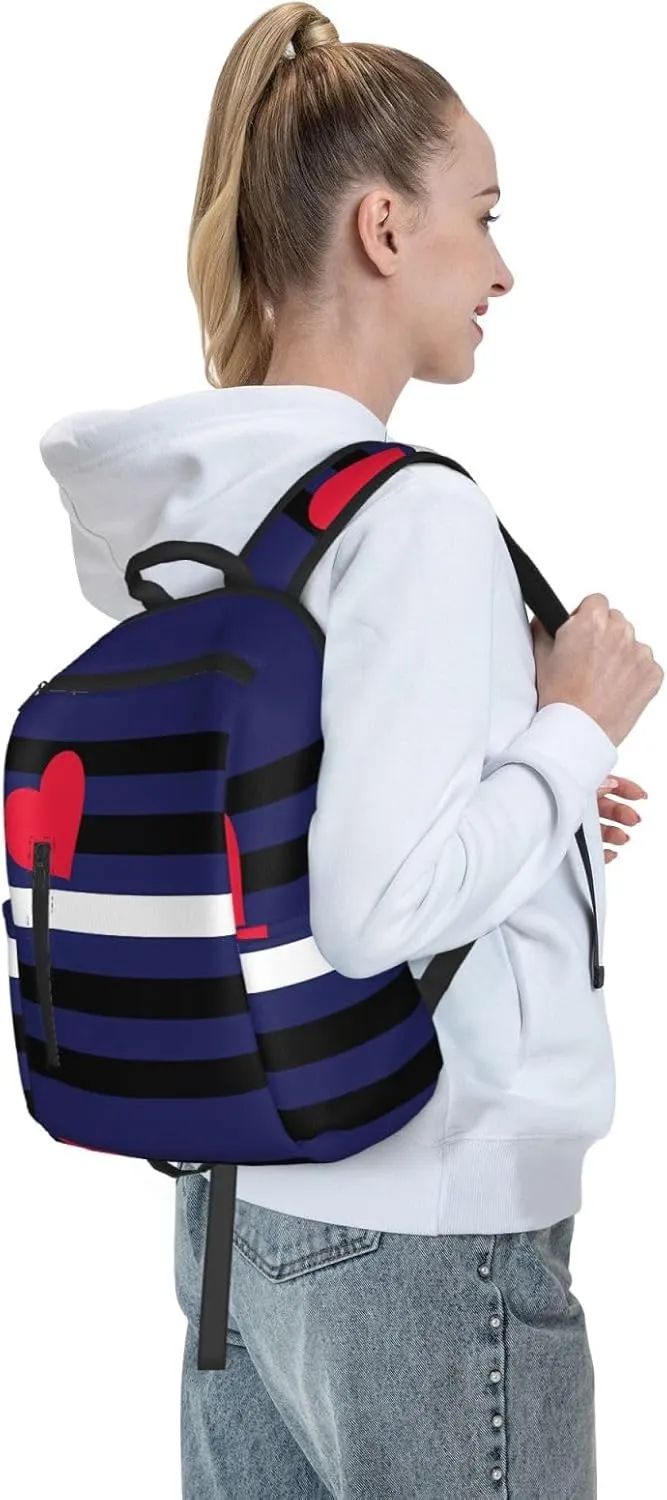 Leather Pride Flag Travel Laptop Backpack Casual Backpacks Double Shoulder Daypack Notebook Rucksack Work Bags Sports Bag for Gym Hiking Camping Beach