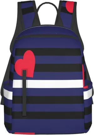 Leather Pride Flag Travel Laptop Backpack Casual Backpacks Double Shoulder Daypack Notebook Rucksack Work Bags Sports Bag for Gym Hiking Camping Beach