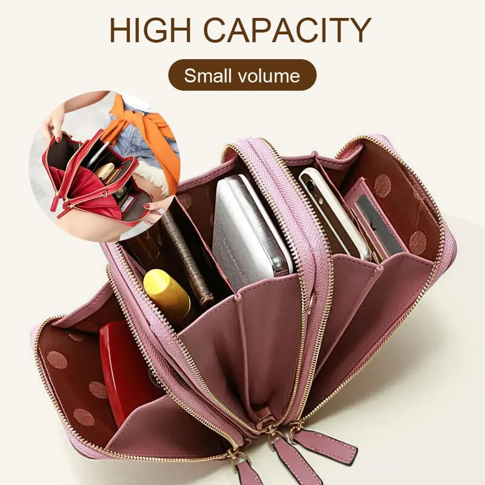 Leather Small Crossbody Bag for Women, Shoulder Bags Small Messenger Bags Handbag, Small Crossbody Cell Phone Purse