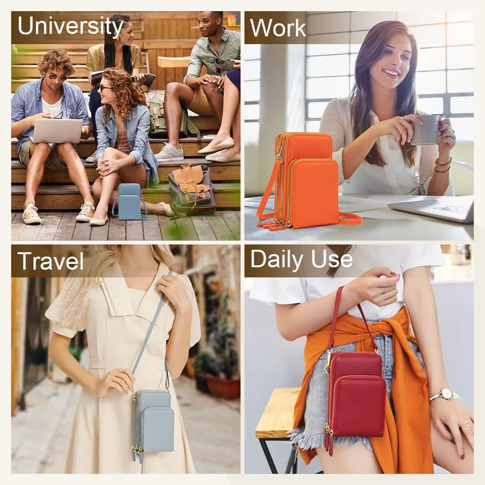 Leather Small Crossbody Bag for Women, Shoulder Bags Small Messenger Bags Handbag, Small Crossbody Cell Phone Purse