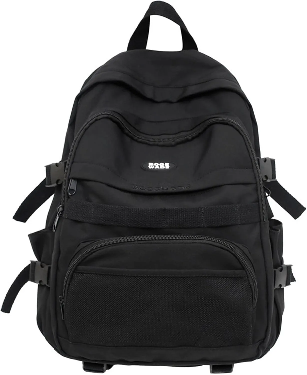 Leather Travel Backpack for Women Casual Daypack with Anti-Theft Back Pocket Fashion Bags for Travel Work Gift(Black)