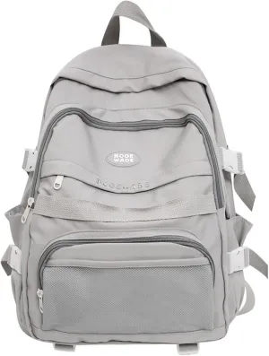 Leather Travel Backpack for Women Casual Daypack with Anti-Theft Back Pocket Fashion Bags for Travel Work Gift(Grey)